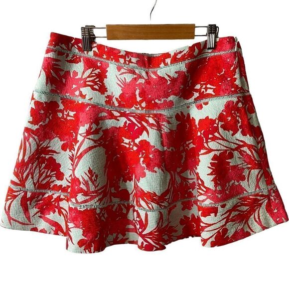 Banana Republic Bold Floral Circle Mini Skirt Size 8 - Picture 6 of 9